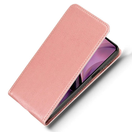 For Motorola Moto G55 5G Case with Card Slot Magnetic Vertical Flip Leather Phone Cover