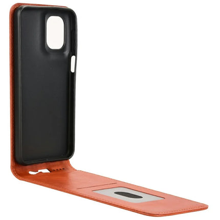 For Motorola Moto G55 5G Case with Card Slot Magnetic Vertical Flip Leather Phone Cover