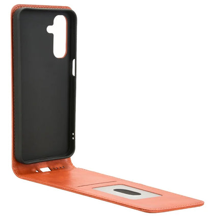 For Samsung Galaxy A16 5G  /  4G Case with Card Slot Magnetic Vertical Flip Leather Phone Cover