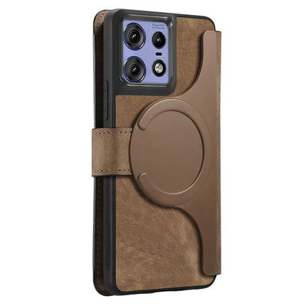 For Motorola Edge 50 Pro 5G Case CASENEO Detachable Magnetic RFID Block Leather Phone Wallet Cover