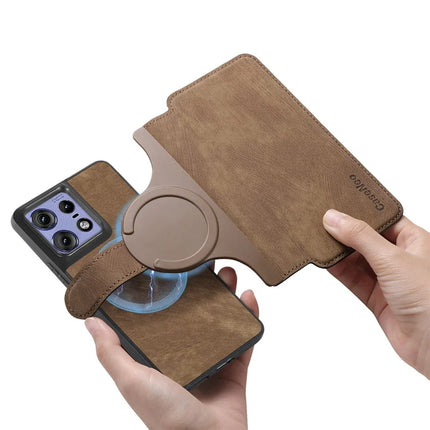 For Motorola Edge 50 Pro 5G Case CASENEO Detachable Magnetic RFID Block Leather Phone Wallet Cover