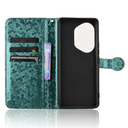 For Honor 300 Pro Wallet Case Dot Pattern Imprint PU Leather Phone Cover