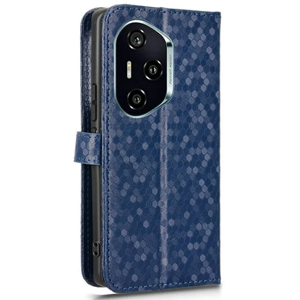 For Honor 300 Pro Wallet Case Dot Pattern Imprint PU Leather Phone Cover