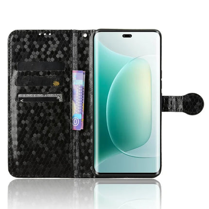 For Honor 300 Pro Wallet Case Dot Pattern Imprint PU Leather Phone Cover