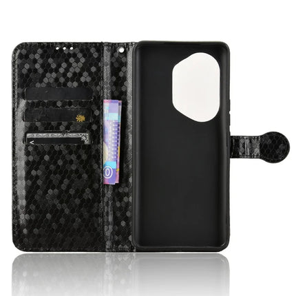For Honor 300 Pro Wallet Case Dot Pattern Imprint PU Leather Phone Cover