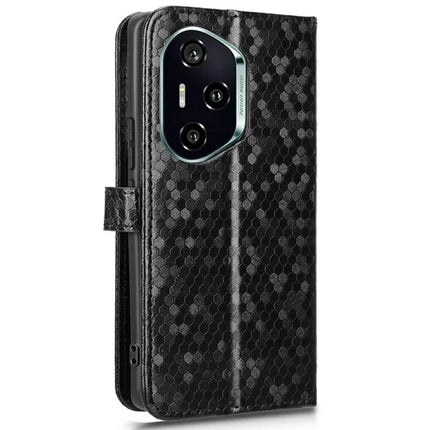 For Honor 300 Pro Wallet Case Dot Pattern Imprint PU Leather Phone Cover