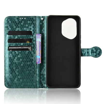 For Honor 300 Wallet Case Dot Pattern Imprint PU Leather Phone Cover