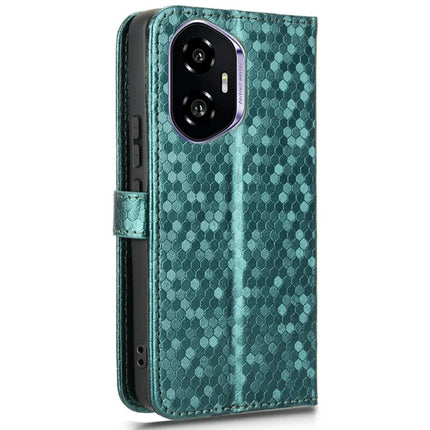 For Honor 300 Wallet Case Dot Pattern Imprint PU Leather Phone Cover