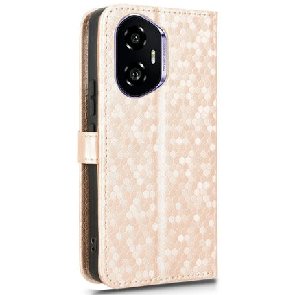 For Honor 300 Wallet Case Dot Pattern Imprint PU Leather Phone Cover
