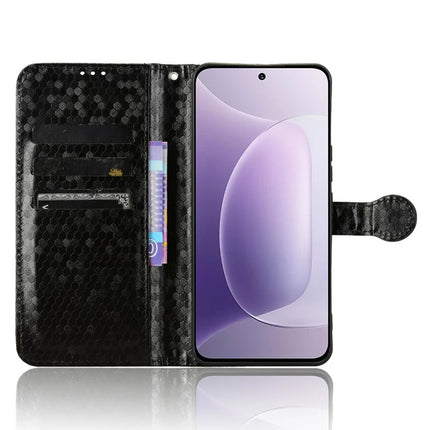 For Honor 300 Wallet Case Dot Pattern Imprint PU Leather Phone Cover