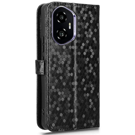 For Honor 300 Wallet Case Dot Pattern Imprint PU Leather Phone Cover