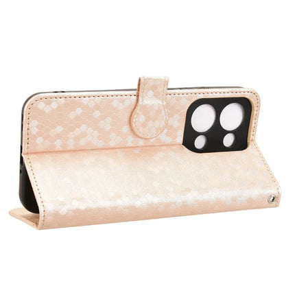 For Oppo Reno13 5G (Global) Wallet Case Dot Pattern Imprint PU Leather Phone Cover