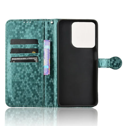 For Motorola Moto G15 4G / G15 Power 4G Wallet Case Dot Pattern Imprint PU Leather Phone Cover