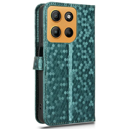 For Motorola Moto G15 4G / G15 Power 4G Wallet Case Dot Pattern Imprint PU Leather Phone Cover