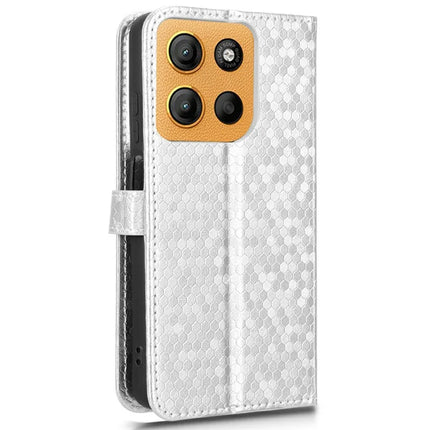 For Motorola Moto G15 4G / G15 Power 4G Wallet Case Dot Pattern Imprint PU Leather Phone Cover