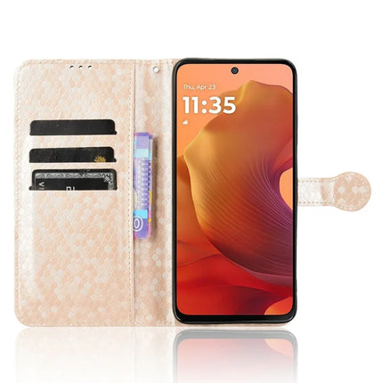 For Motorola Moto G15 4G / G15 Power 4G Wallet Case Dot Pattern Imprint PU Leather Phone Cover
