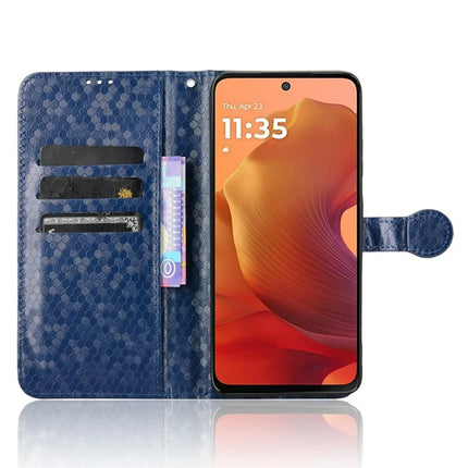 For Motorola Moto G15 4G / G15 Power 4G Wallet Case Dot Pattern Imprint PU Leather Phone Cover