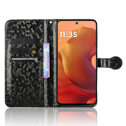 For Motorola Moto G15 4G / G15 Power 4G Wallet Case Dot Pattern Imprint PU Leather Phone Cover
