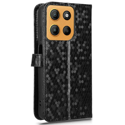 For Motorola Moto G15 4G / G15 Power 4G Wallet Case Dot Pattern Imprint PU Leather Phone Cover