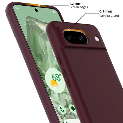 For Google Pixel 8a Case Compatible with MagSafe Liquid Silicone Phone Cover with Lanyard