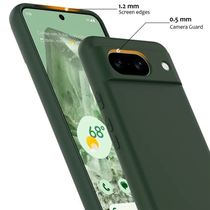 For Google Pixel 8a Case Compatible with MagSafe Liquid Silicone Phone Cover with Lanyard