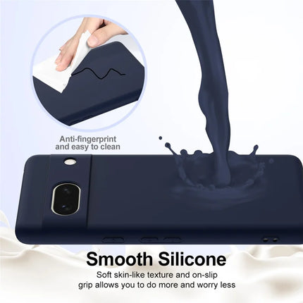 For Google Pixel 7a Case Compatible with MagSafe Liquid Silicone Phone Cover with Lanyard