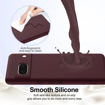 For Google Pixel 7a Case Compatible with MagSafe Liquid Silicone Phone Cover with Lanyard