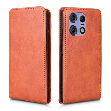 Leather Case For Motorola Edge 50 Pro 5G  /  50s Pro 5G  /  50 5G Magnetic Vertical Flip Phone Cover with Card Slot