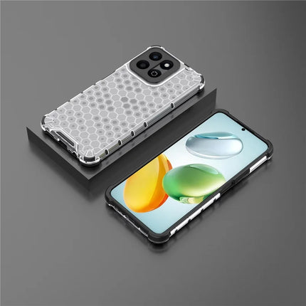 For Honor Play 60 Plus 5G Case PC + TPU Phone Cover Honeycomb Shape