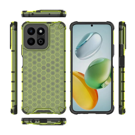 For Honor Play 60 Plus 5G Case PC + TPU Phone Cover Honeycomb Shape