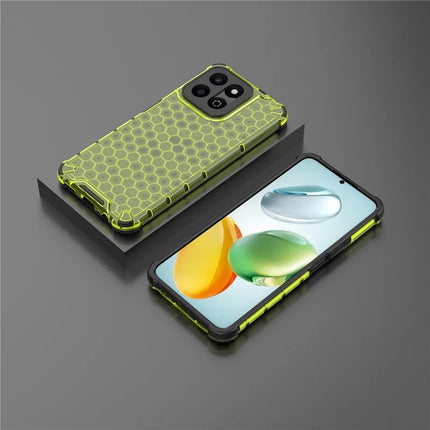 For Honor Play 60 Plus 5G Case PC + TPU Phone Cover Honeycomb Shape