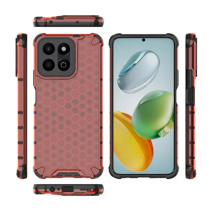 For Honor Play 60 Plus 5G Case PC + TPU Phone Cover Honeycomb Shape