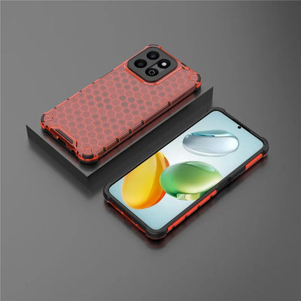 For Honor Play 60 Plus 5G Case PC + TPU Phone Cover Honeycomb Shape