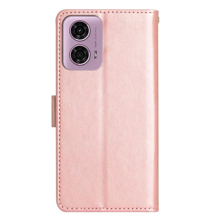 For Motorola Moto G34 5G Case PU Leather Phone Wallet Cover with Strap