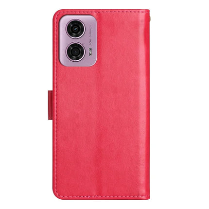 For Motorola Moto G34 5G Case PU Leather Phone Wallet Cover with Strap