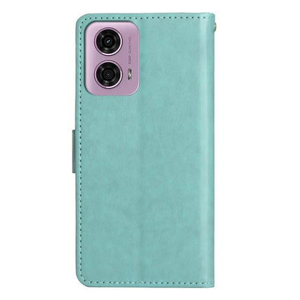 For Motorola Moto G34 5G Case PU Leather Phone Wallet Cover with Strap