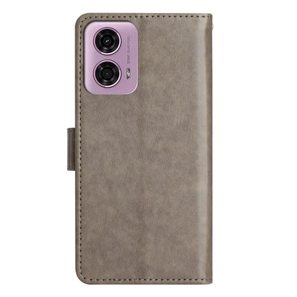 For Motorola Moto G34 5G Case PU Leather Phone Wallet Cover with Strap