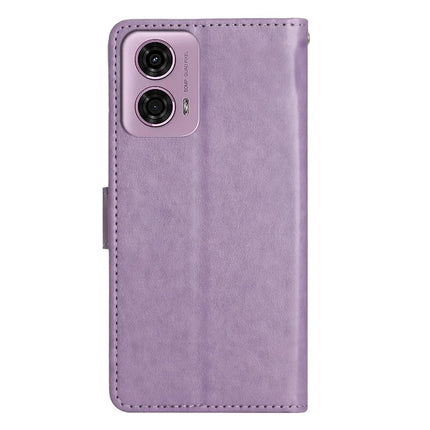 For Motorola Moto G34 5G Case PU Leather Phone Wallet Cover with Strap