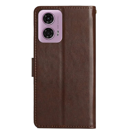 For Motorola Moto G34 5G Case PU Leather Phone Wallet Cover with Strap