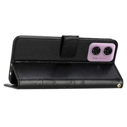 For Motorola Moto G34 5G Case PU Leather Phone Wallet Cover with Strap