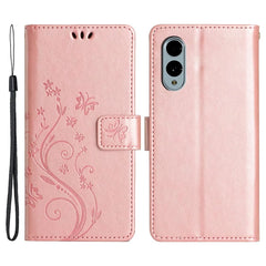 For Fujitsu Arrows We2 F-52E Case PU Leather Phone Wallet Cover with Strap - Rose Gold