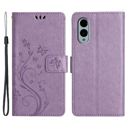For Fujitsu Arrows We2 F-52E Case PU Leather Phone Wallet Cover with Strap - Light Purple