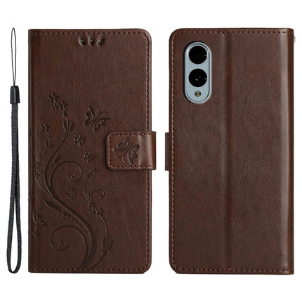 For Fujitsu Arrows We2 F-52E Case PU Leather Phone Wallet Cover with Strap - Brown