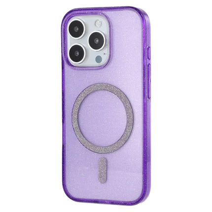 For iPhone 16 Pro Max Case Compatible with MagSafe 2.0mm PC + TPU Glitter Phone Cover