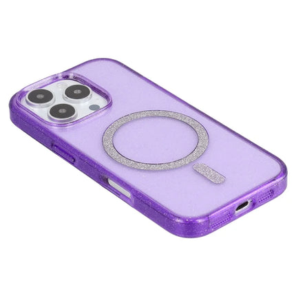 For iPhone 16 Pro Max Case Compatible with MagSafe 2.0mm PC + TPU Glitter Phone Cover