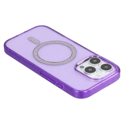 For iPhone 16 Pro Max Case Compatible with MagSafe 2.0mm PC + TPU Glitter Phone Cover