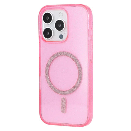 For iPhone 16 Pro Max Case Compatible with MagSafe 2.0mm PC + TPU Glitter Phone Cover