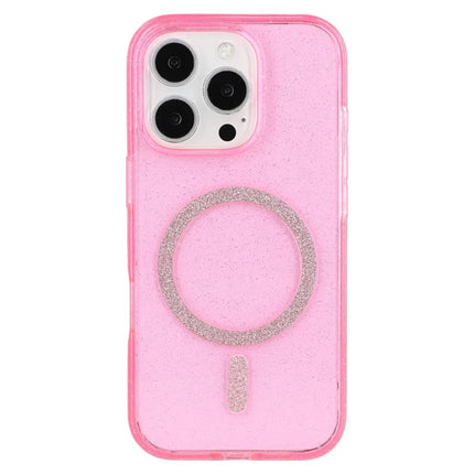 For iPhone 16 Pro Max Case Compatible with MagSafe 2.0mm PC + TPU Glitter Phone Cover