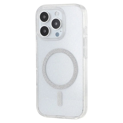 For iPhone 16 Pro Max Case Compatible with MagSafe 2.0mm PC + TPU Glitter Phone Cover