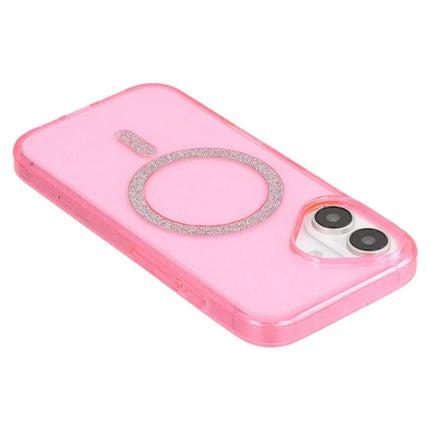 For iPhone 16 Case Compatible with MagSafe 2.0mm PC + TPU Glitter Phone Cover